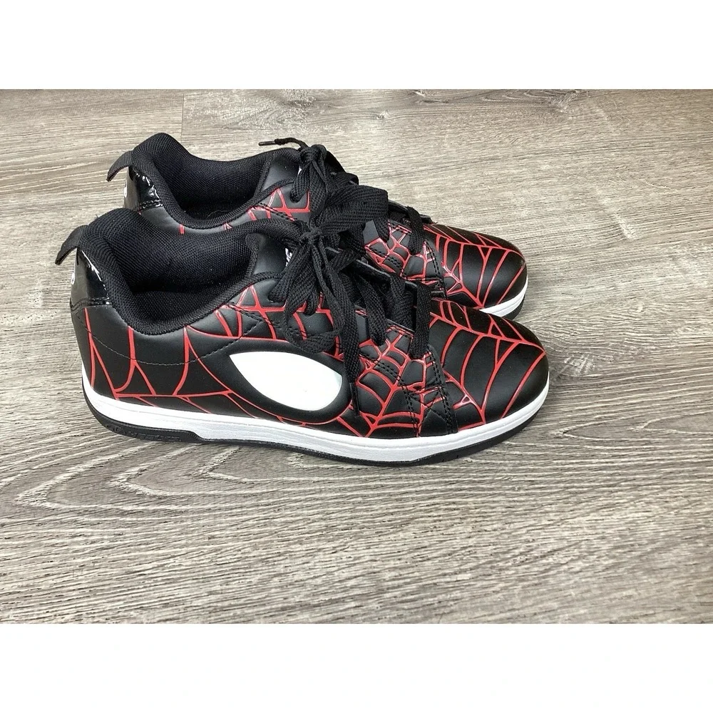 HEELYS MARVEL MILES MORALES SPLIT SPIDERMAN Black Red White Youth SIZE 7